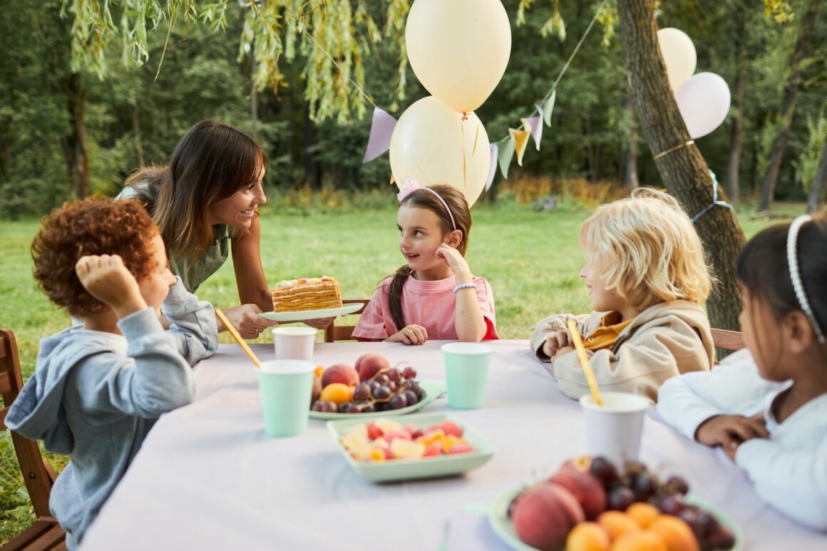 Kids at Table in Birthday Party