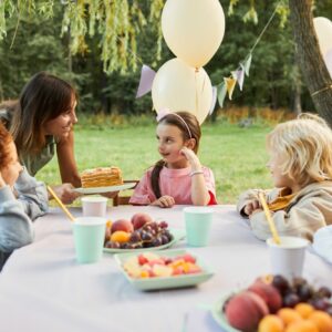 Kids at Table in Birthday Party